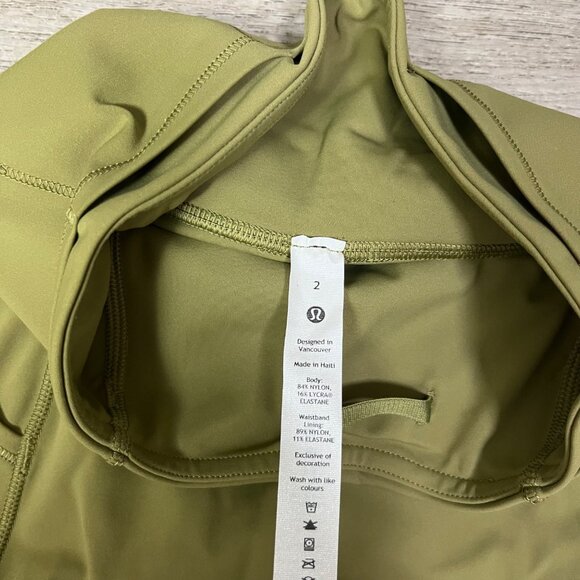 Lululemon Athletic Fast & Free HR Tight 25” Yoga Pants NWT Bronzed Green Size 2 - Picture 8 of 10